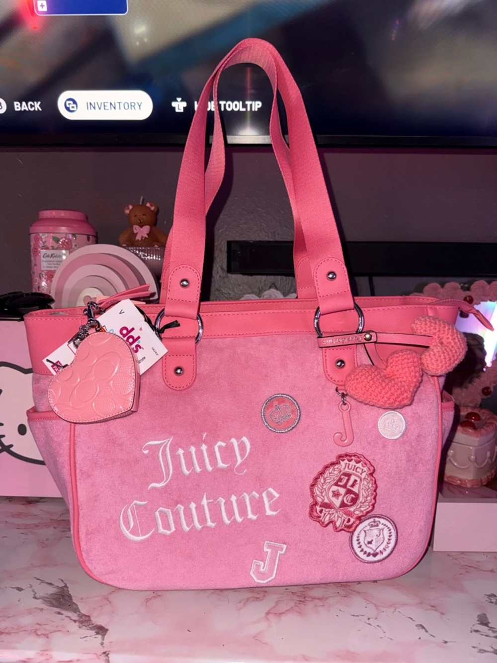 Juicy Couture Juicy Girls Rule Tote in Cherry Blossom - Picture 2 of 15